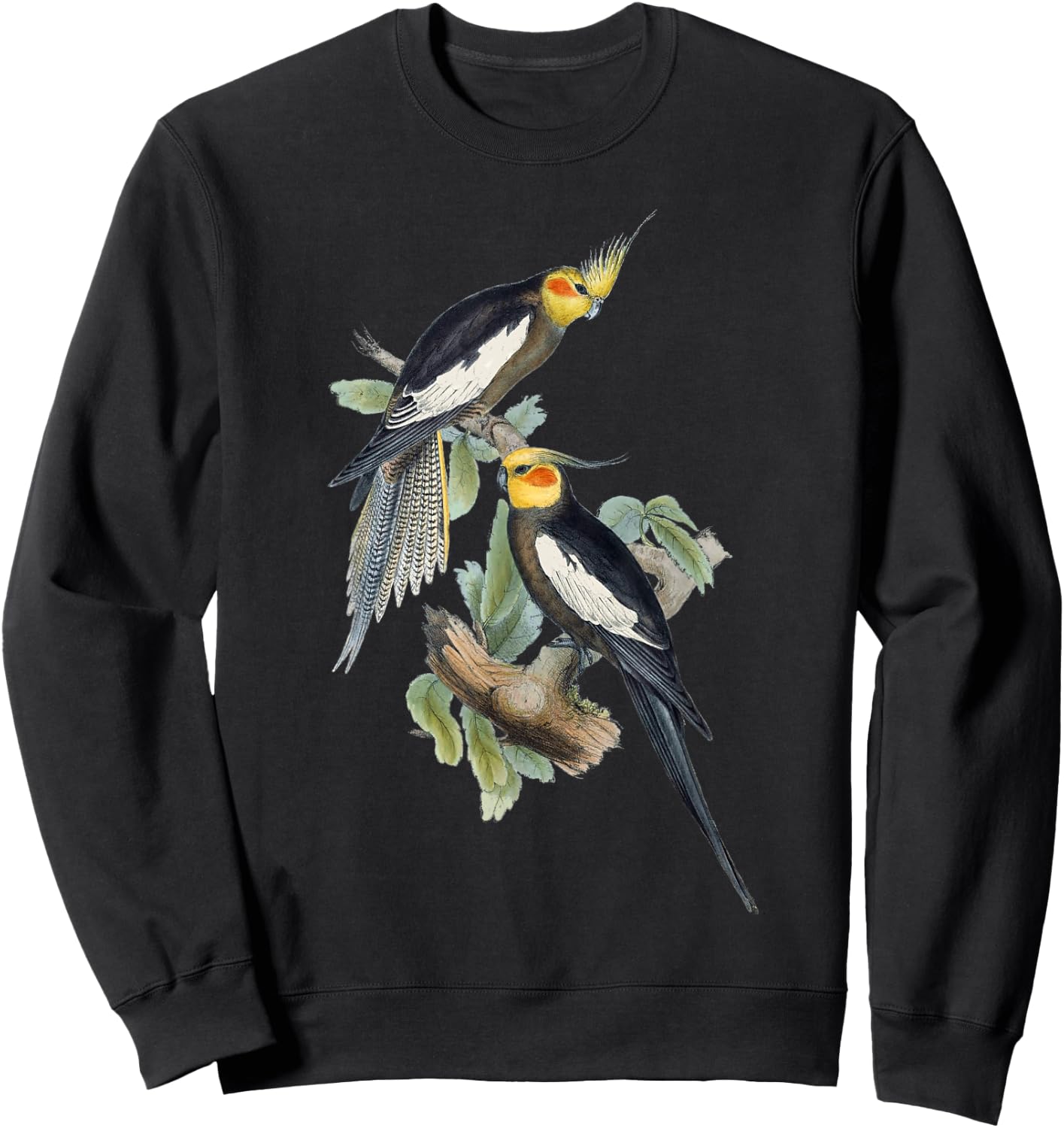 Love Cockatiel Women Parrot for pet Bird Lovers Cockatiel Sweatshirt - Sweatshirt | Black