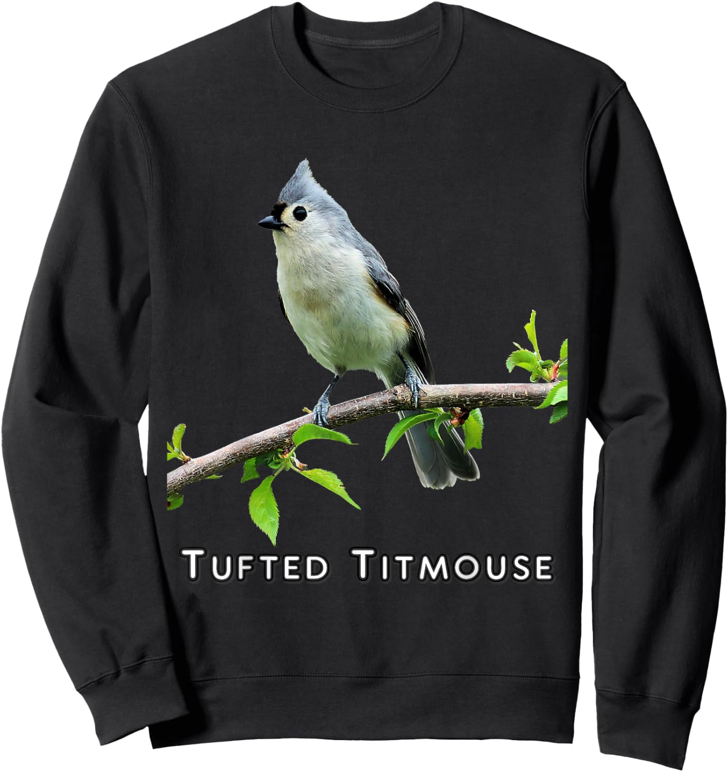 Tufted Titmouse Sweatshirt - Sweatshirt | Black