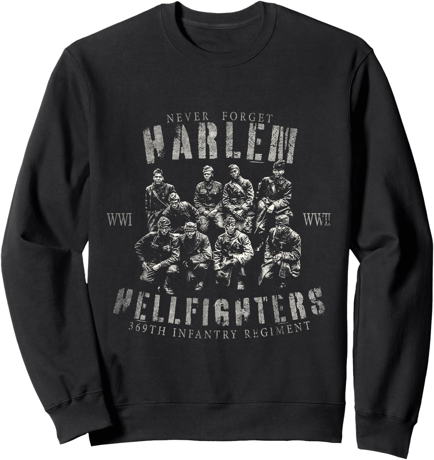 Harlem Hellfighters Black Military History Sweatshirt - Sweatshirt | Black