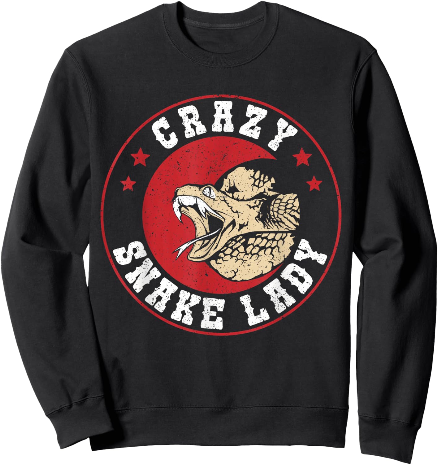 Exotic Pet Snake Reptile Crazy Snake Lady Sweatshirt - Sweatshirt | Black