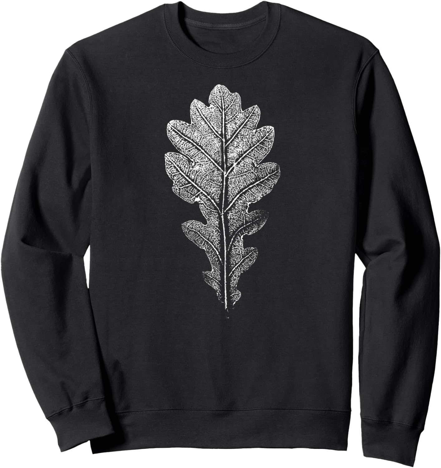 Oak Leaf - Plant & Nature / Botanical Tree Graphic Sweatshirt - Sweatshirt | Black