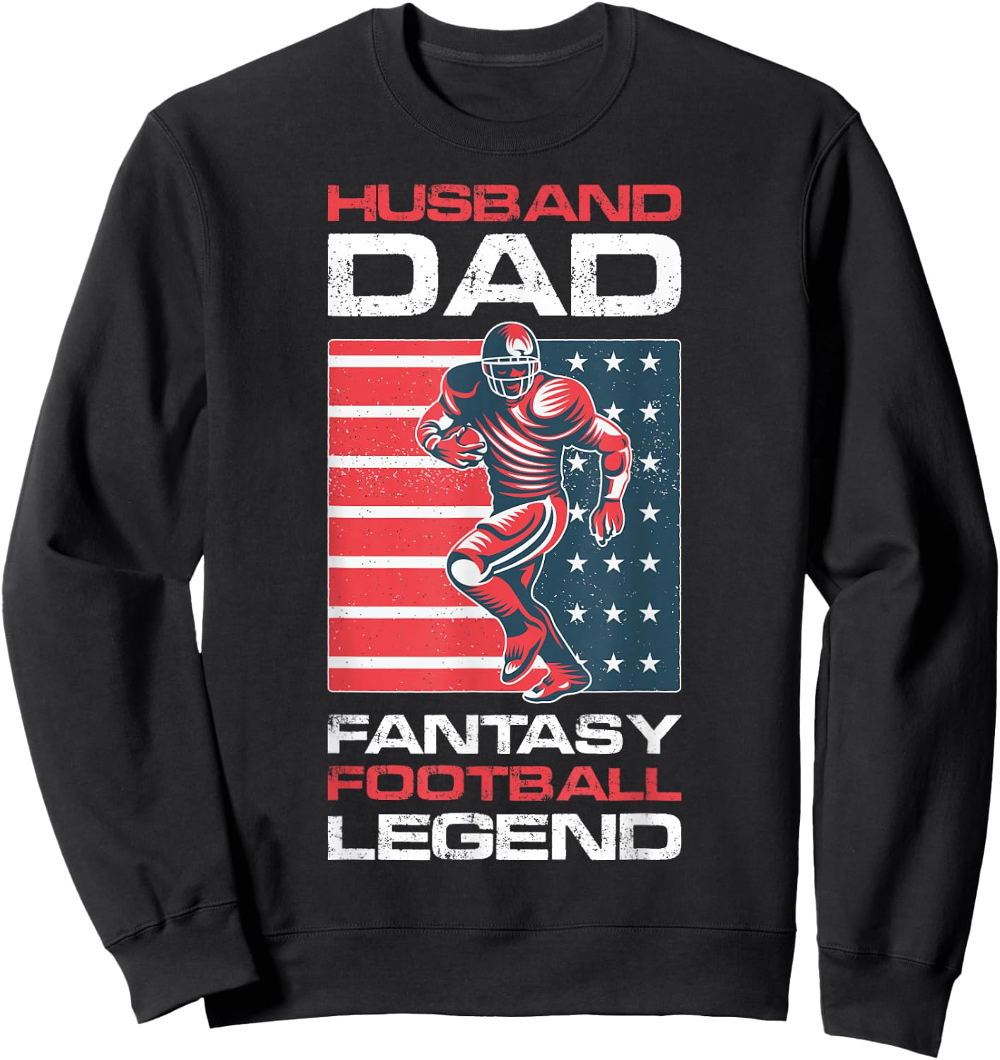 Funny Husband Dad Fantasy Football Legend Sweatshirt - Sweatshirt | Black