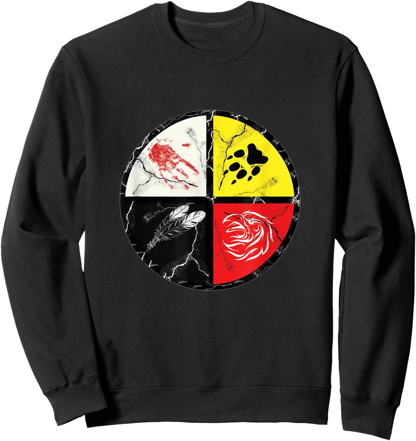 Native American Medicine Wheel Sweatshirt - Sweatshirt | Black