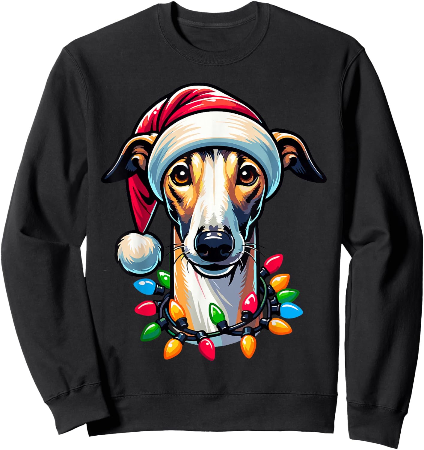 Dog Owner Xmas Men Women Favorite Greyhound Christmas Sweatshirt - Sweatshirt | Black