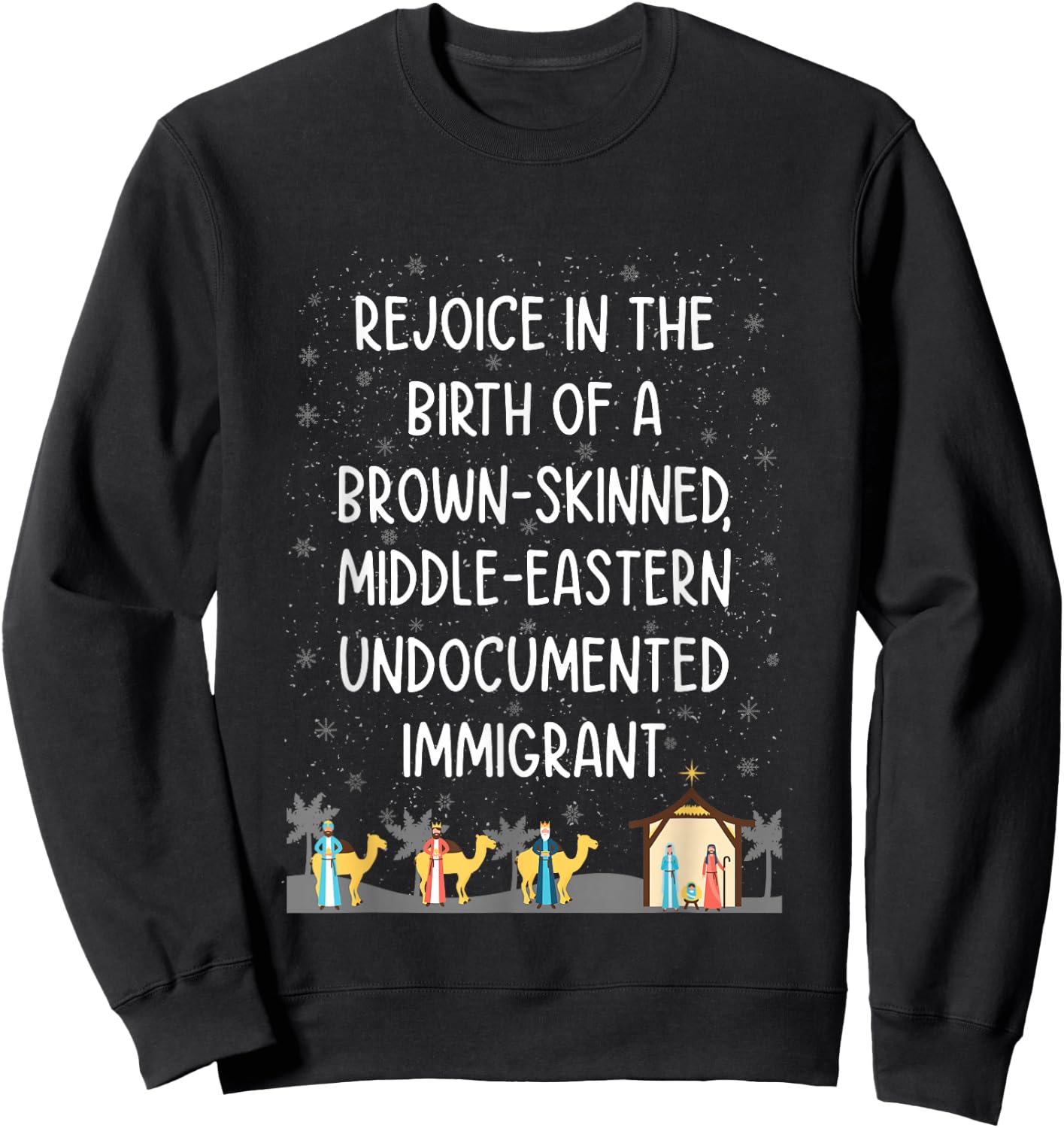 Rejoice In The Birth Of Brown-Skinned, Middle-Eastern Sweatshirt - Sweatshirt | Black