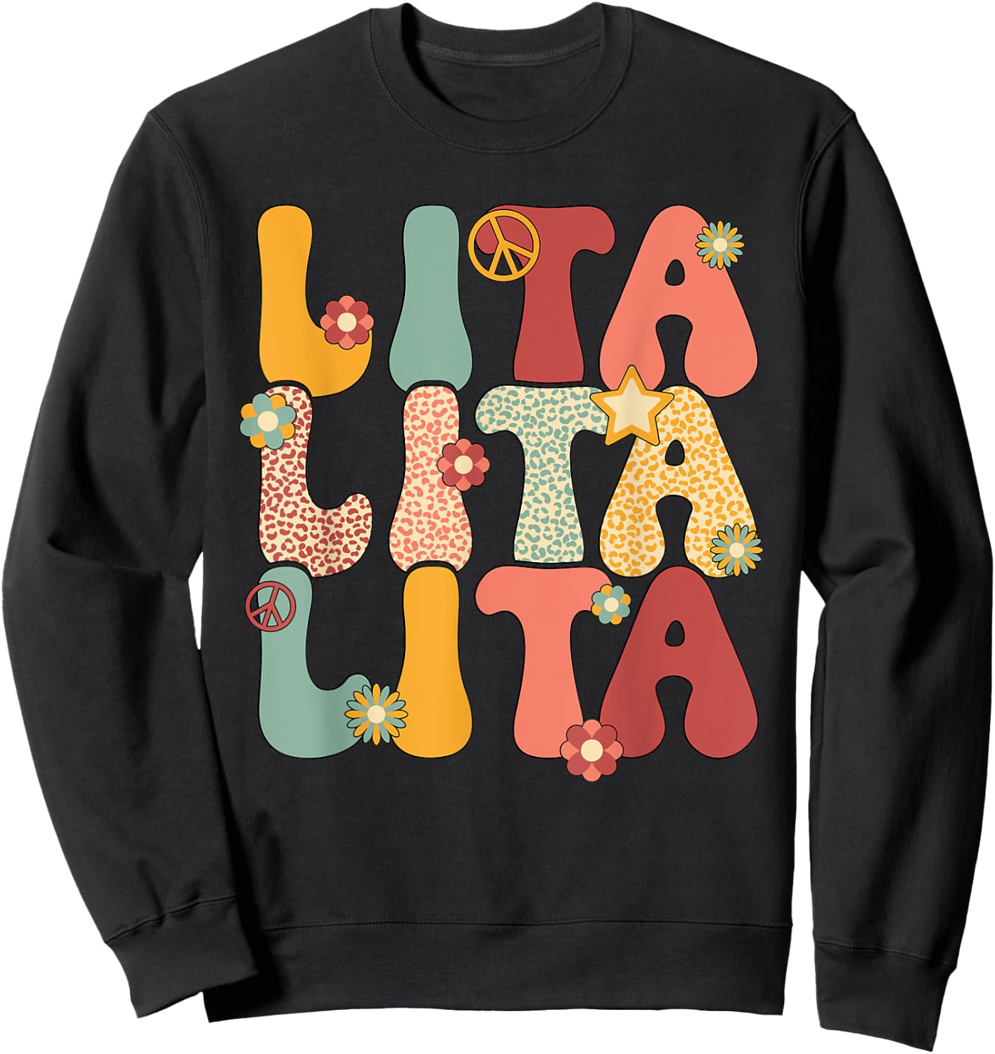 Lita Grandma Groovy Lita Grandmother Sweatshirt - Sweatshirt | Black