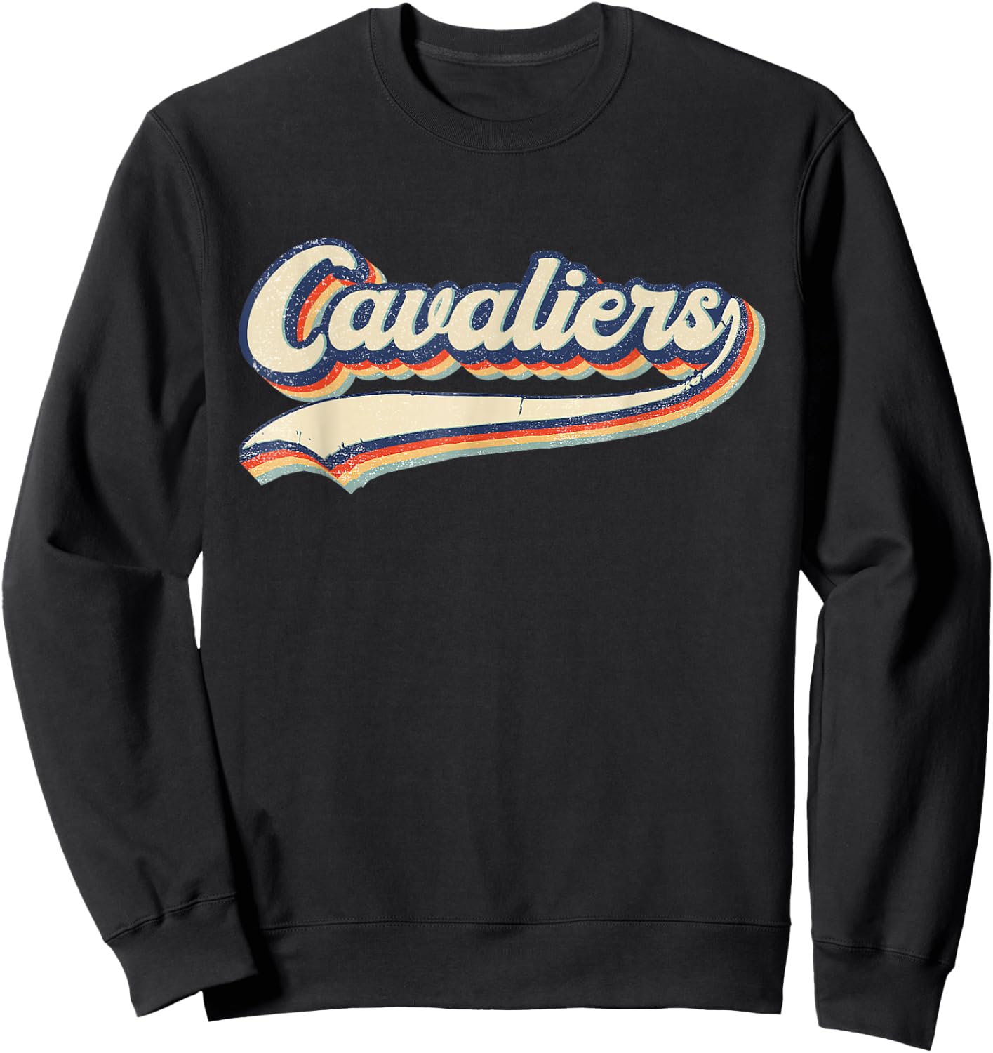 Cavaliers Name Vintage Retro Gift Men Women Boy Girl Sweatshirt - Sweatshirt | Black