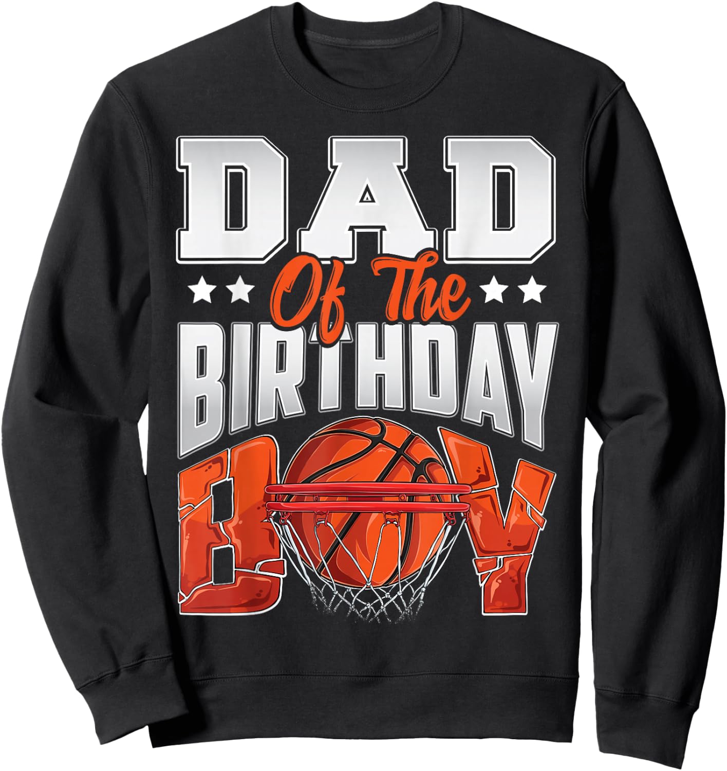 Dad basketball birthday Boy Family Baller b-day Party Sweatshirt - Sweatshirt | Black