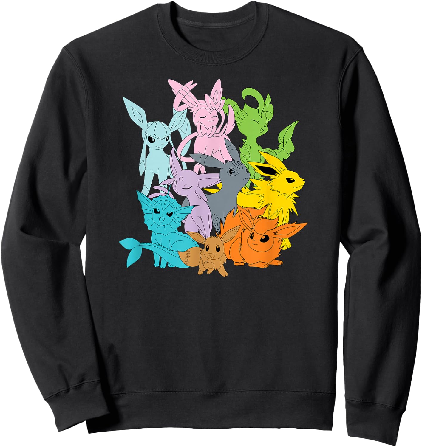 Pokémon - Eevolutions Solid Color Sweatshirt - Sweatshirt | Black