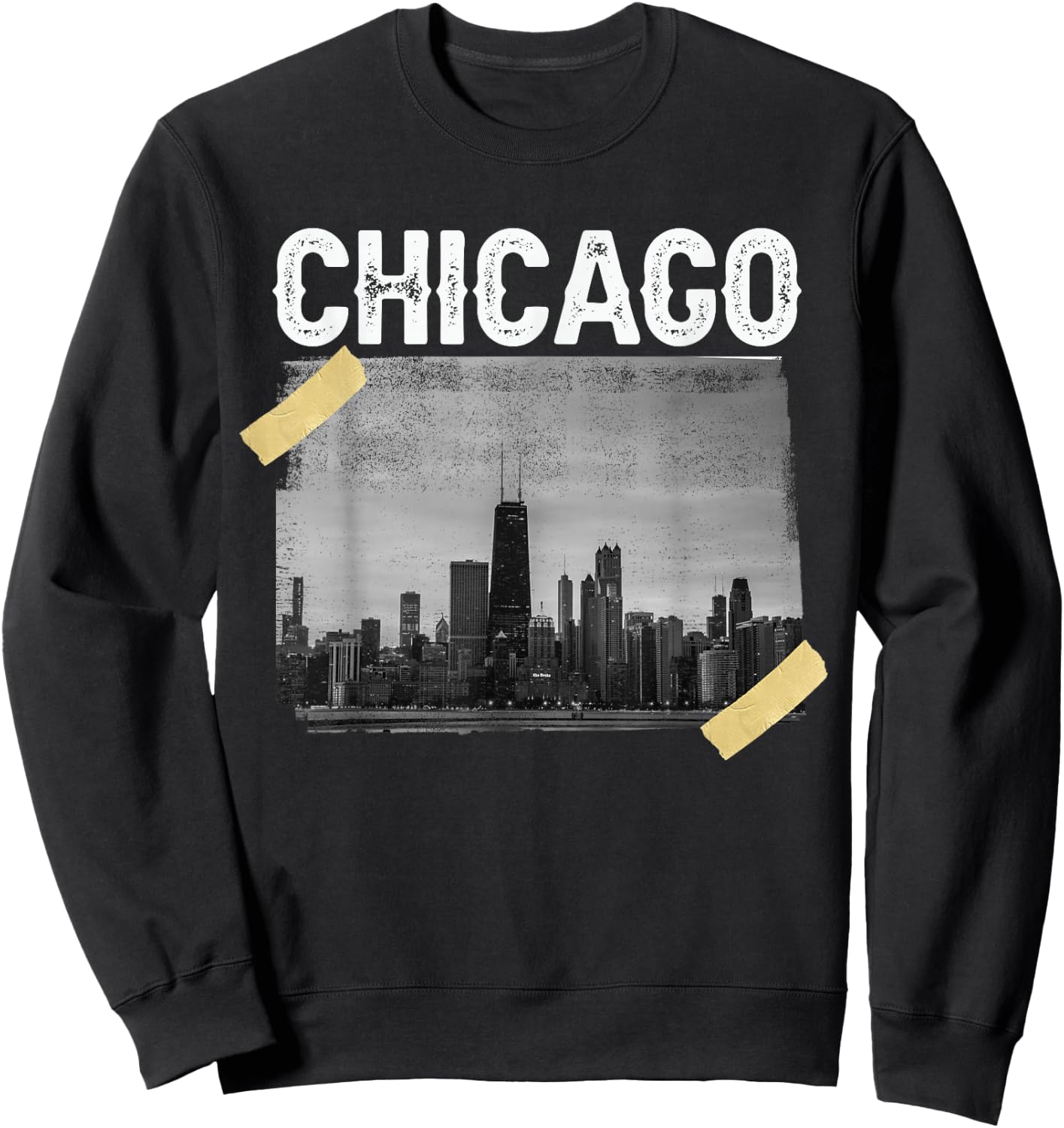 Illinois Chicago Skyline Chi Town Sweatshirt - Sweatshirt | Black