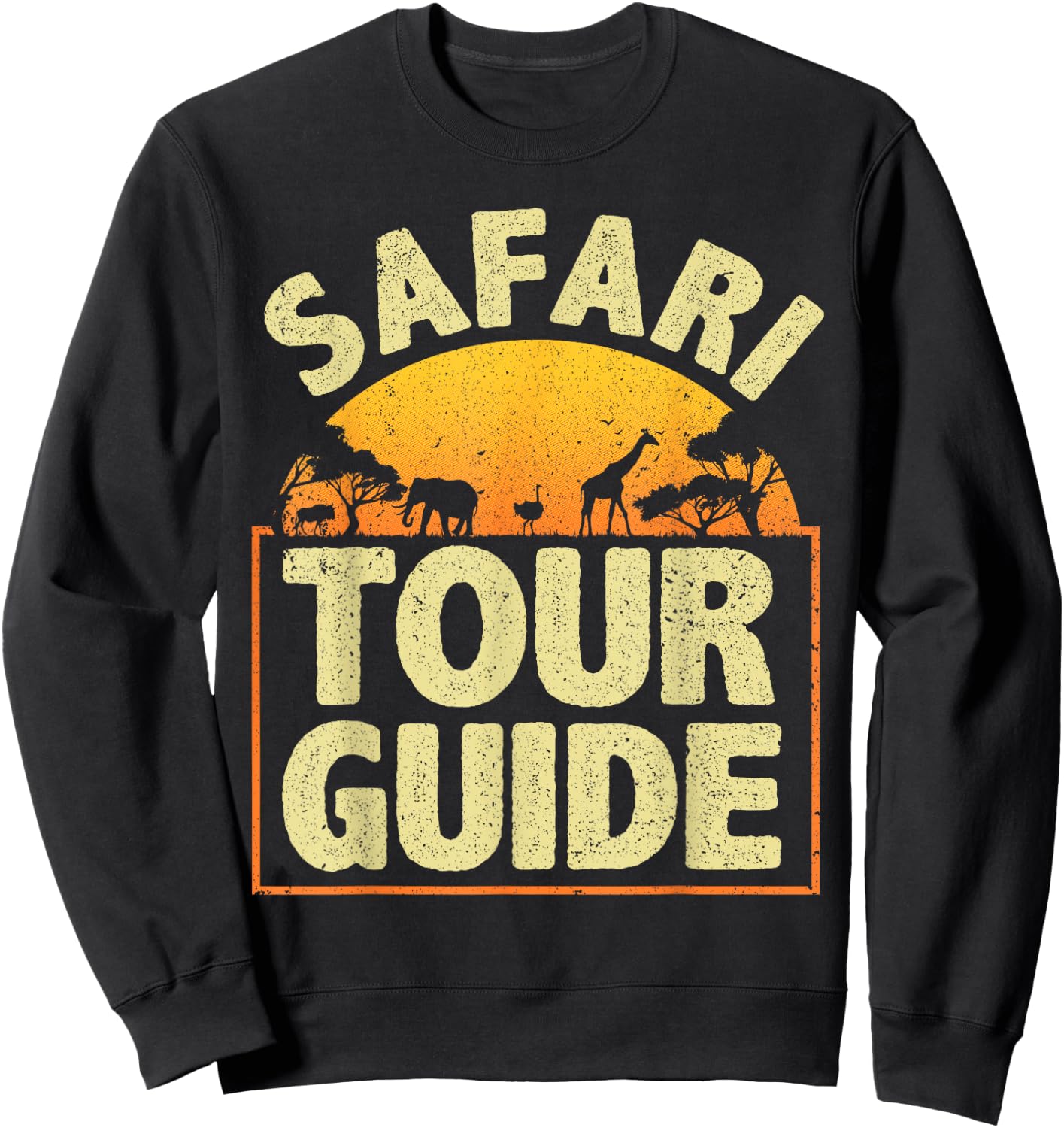 Funny Safari Guide Art Women Kids Zoo Safari Costume Sweatshirt - Sweatshirt | Black