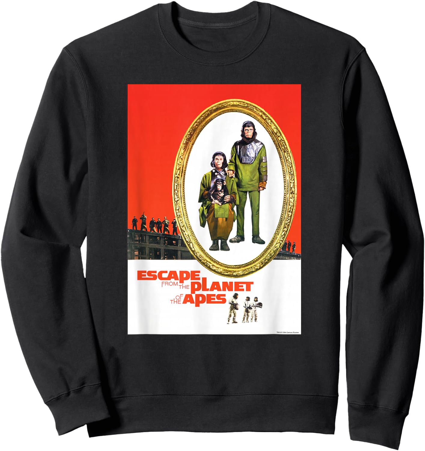 Escape from the Planet of the Apes 1971 Family Movie Poster Sweatshirt - Sweatshirt | Black