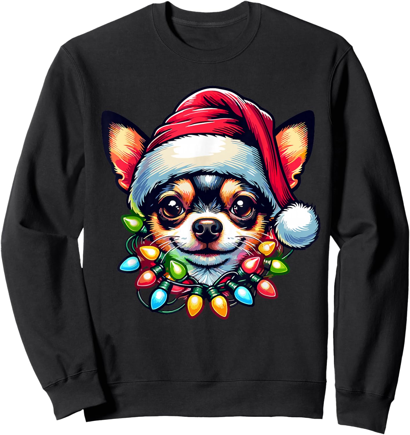 Dog Owner Xmas Men Women Favorite Chihuahua Christmas Sweatshirt - Sweatshirt | Black