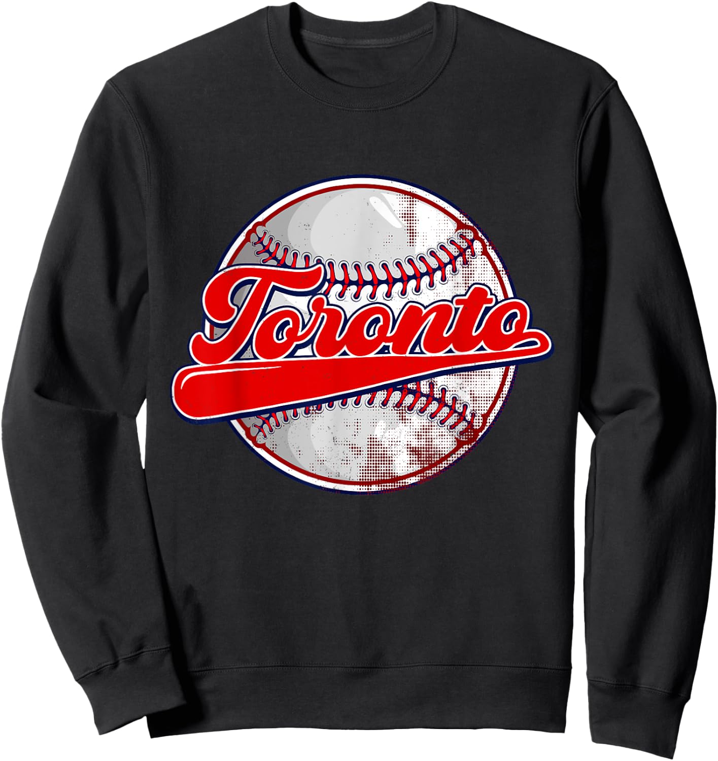 Vintage Toronto Baseball Lover Women Kids Sweatshirt - Sweatshirt | Black