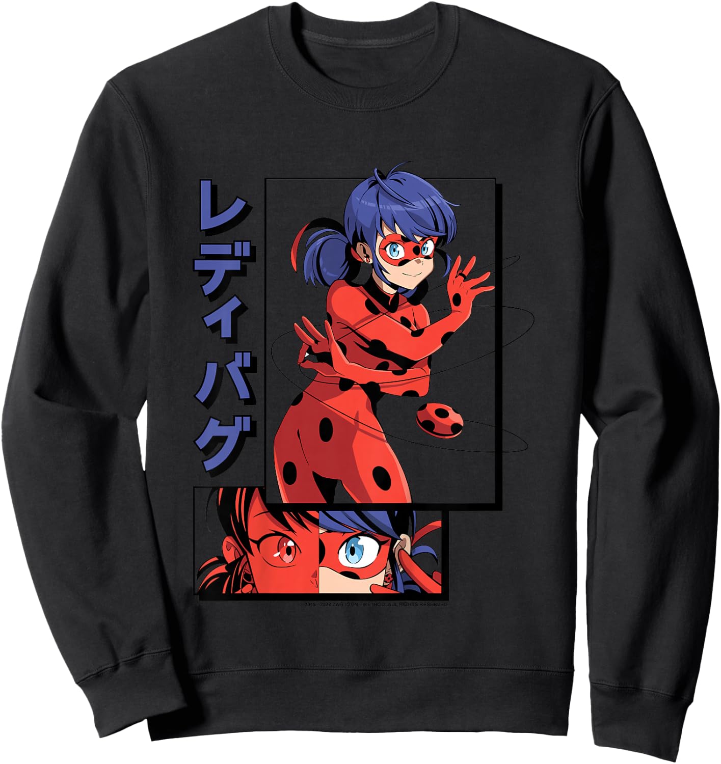 Kids Miraculous Lady Bug - Manga Lady Bug Sweatshirt - Sweatshirt | Black