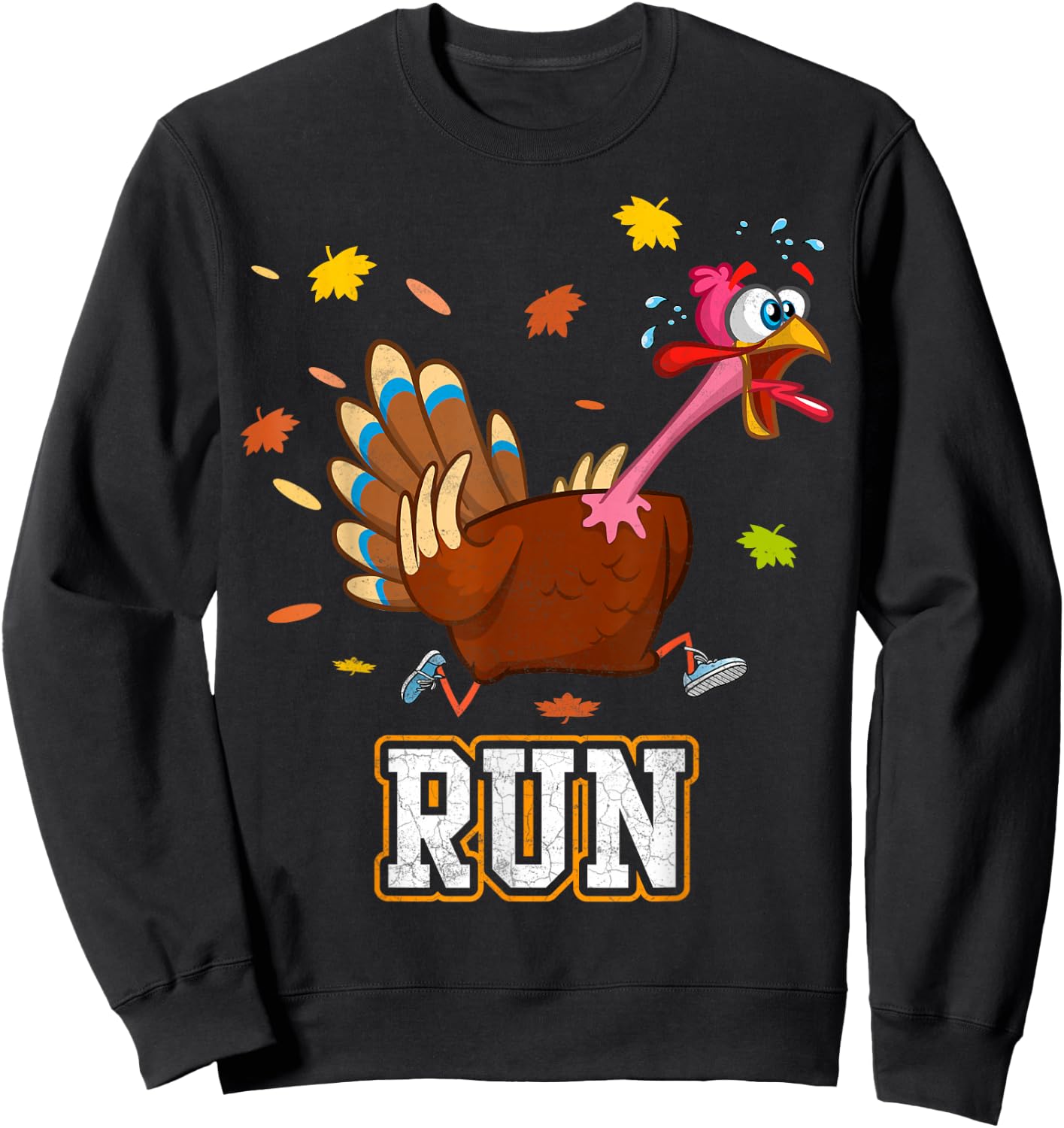 Thanksgiving Turkey Running Outfit Gear Costume Turkey Trot Sweatshirt - Sweatshirt | Black