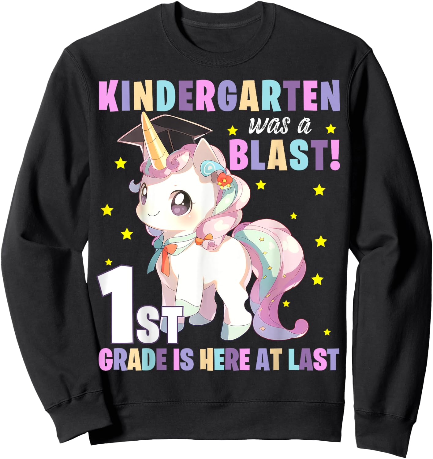 Kindergarten Graduation Unicorn Kindergarten Graduate Girls Sweatshirt - Sweatshirt | Black