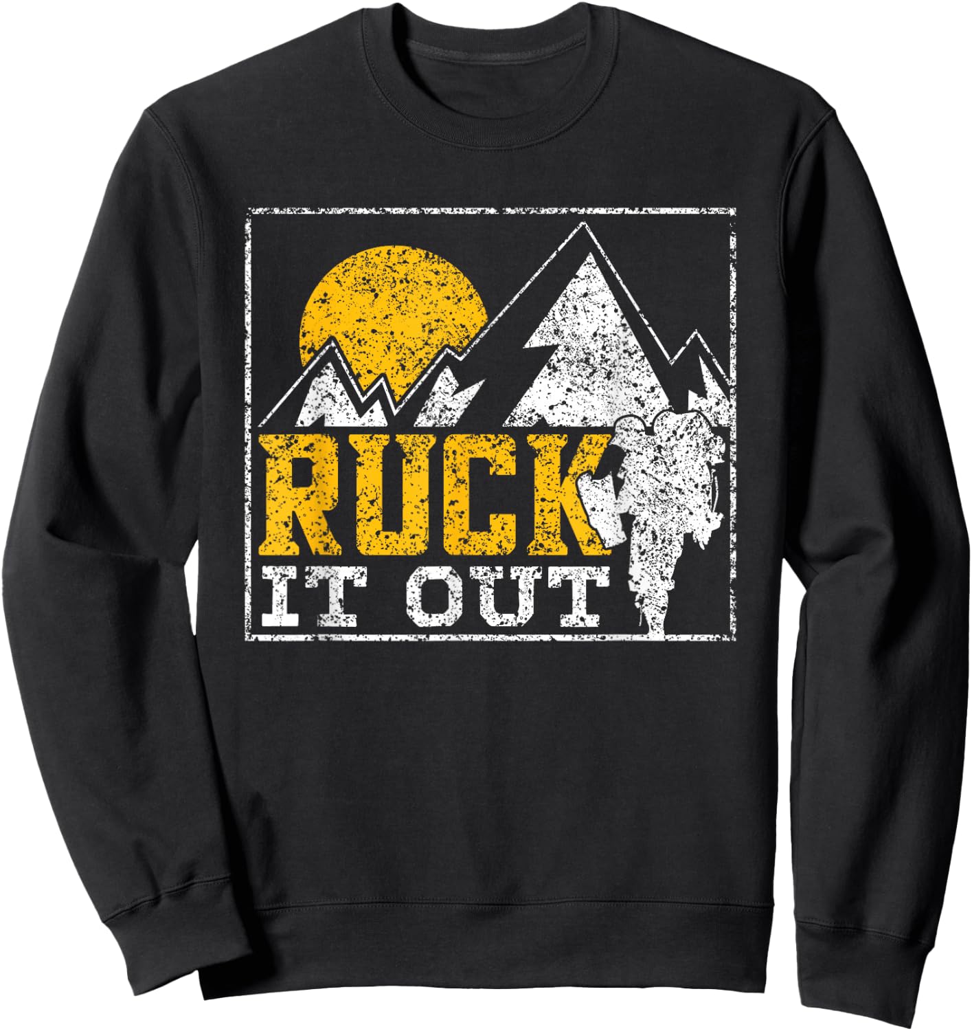 Ruck It Out Backpack Workout Backpack Sweatshirt - Sweatshirt | Black