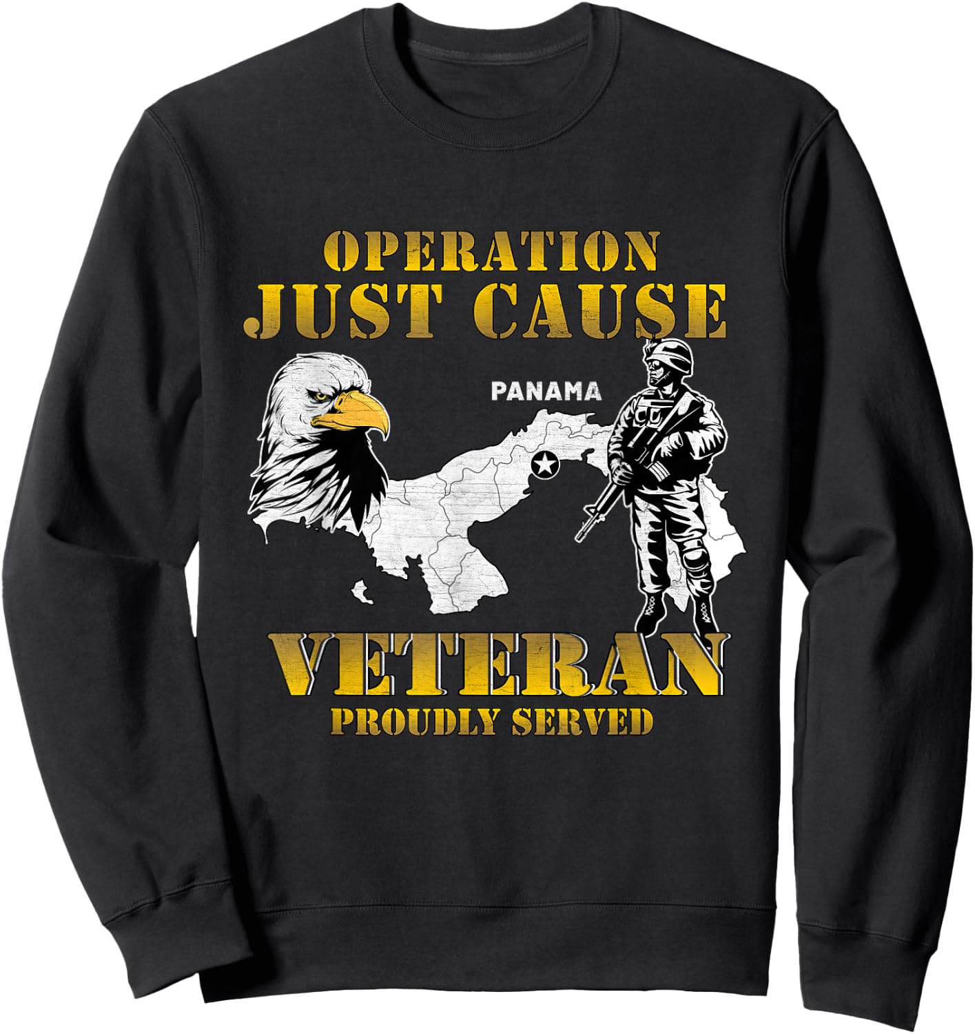 Operation Just Cause Panama Veteran Vintage Gifts Sweatshirt - Sweatshirt | Black