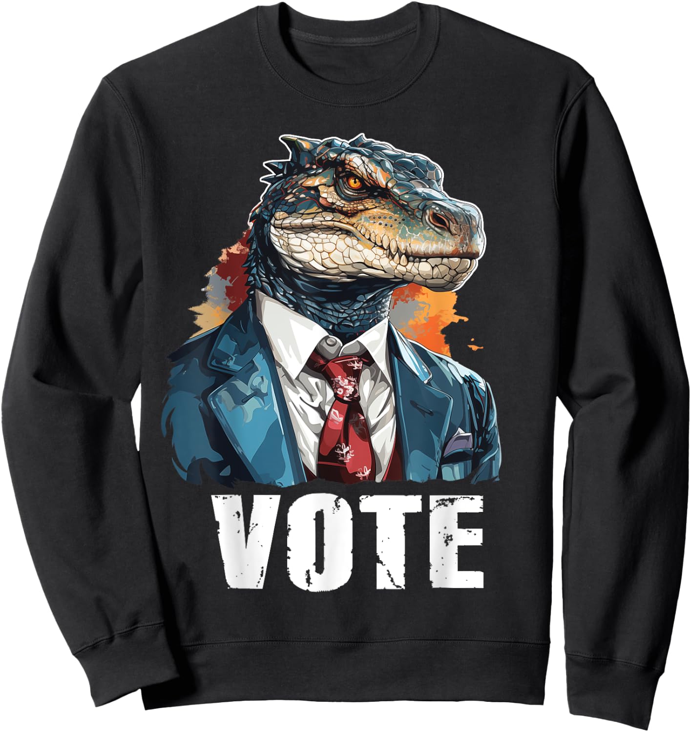 Vote - Funny Reptilian For President Election Voting Lizard Sweatshirt - Sweatshirt | Black