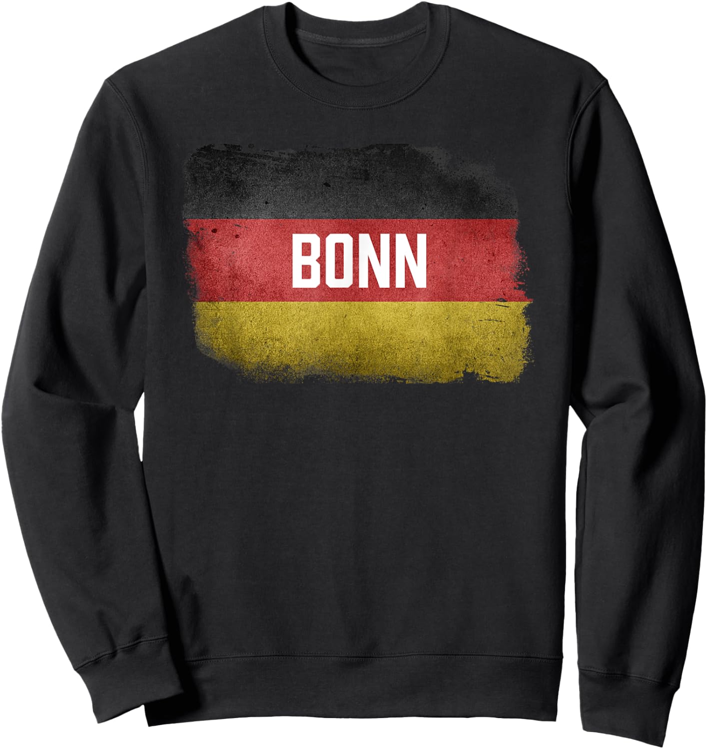 Bonn | Germany German Flag Vintage Souvenir Sweatshirt - Sweatshirt | Black