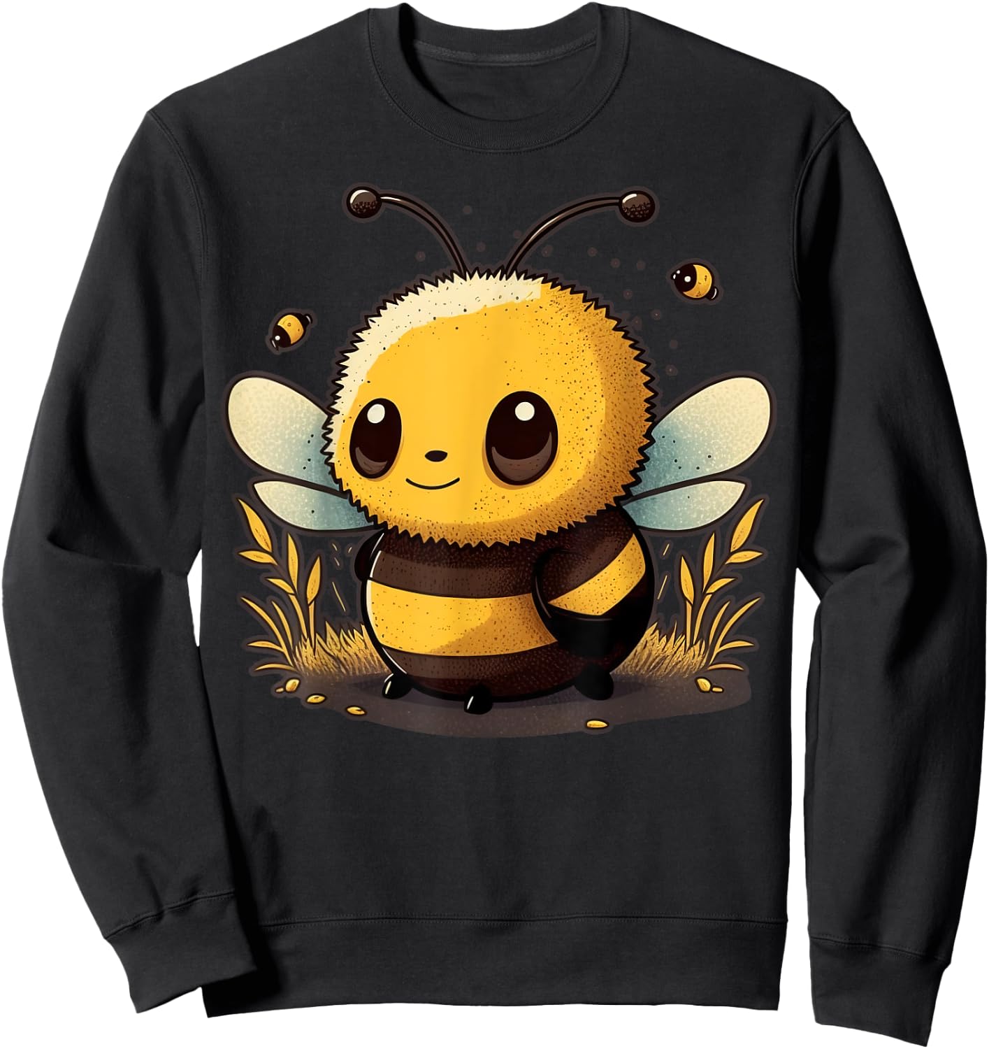 Cute Bee Lover Animal on Bee Sweatshirt - Sweatshirt | Black