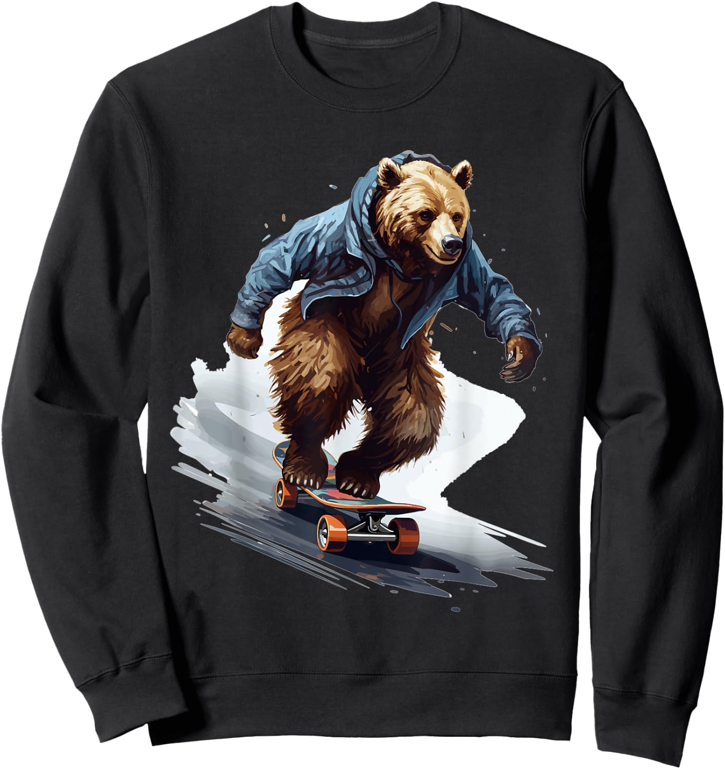 Grizzly Skater - Skateboard Skateboarder Skateboarding Sweatshirt - Sweatshirt | Black