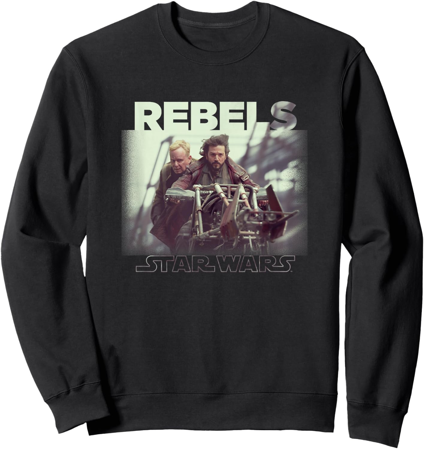 Star Wars: Andor Rebels Cassian & Luthen Vintage Portrait Sweatshirt - Sweatshirt | Black