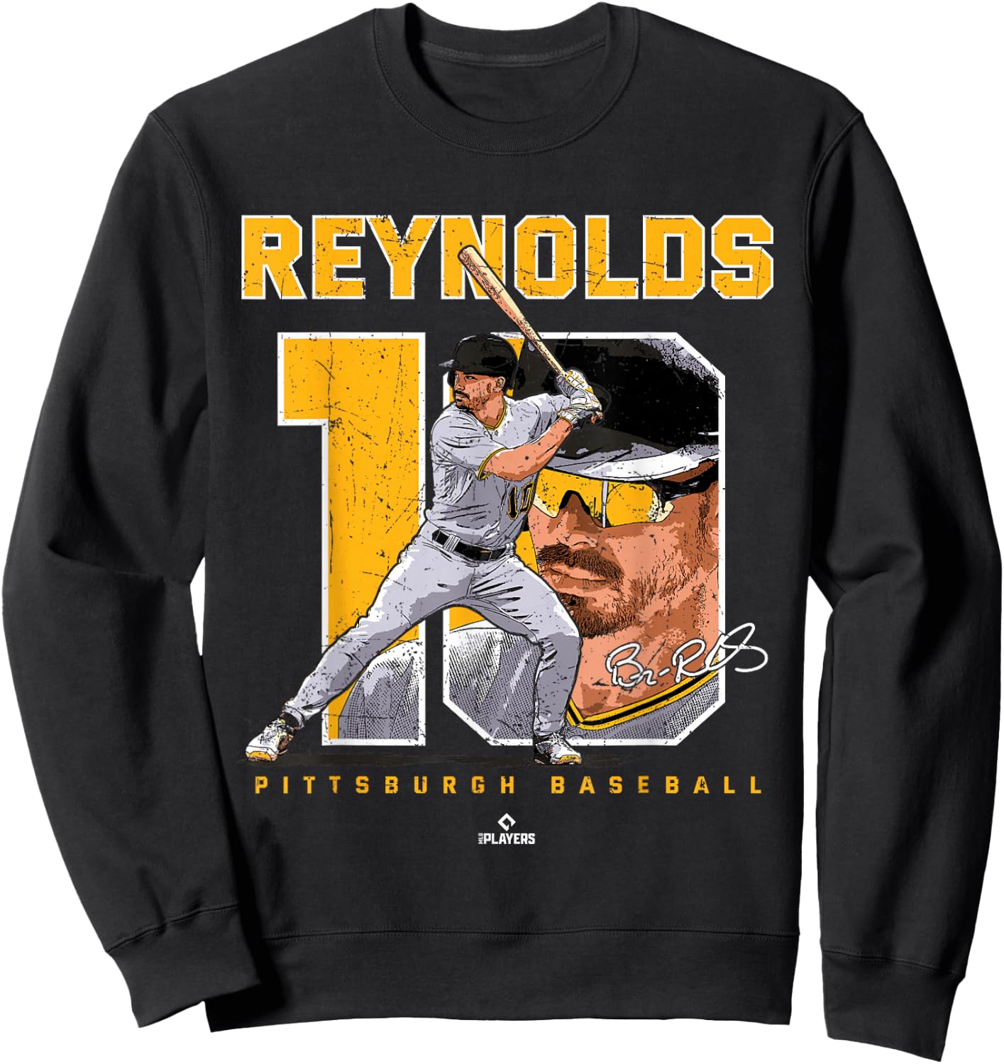 Number and Portrait Bryan Reynolds Pittsburgh MLBPA Sweatshirt - Sweatshirt | Black