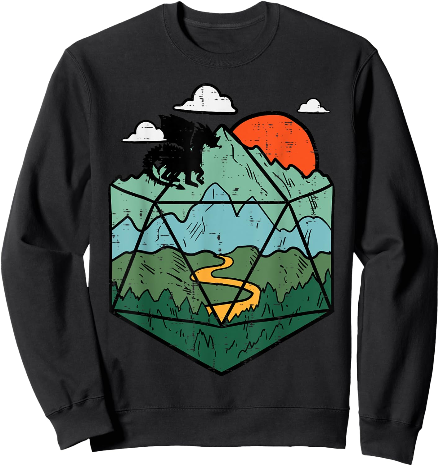 RPG Mountain Gamer Men Boys Kids Youth Sweatshirt - Sweatshirt | Black