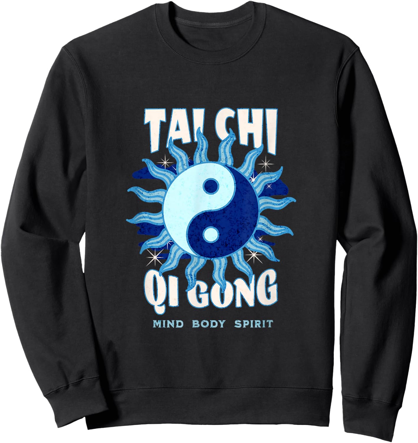 Tai Chi Martial Arts Ying Yang Qi Gong Balance Breathing Sweatshirt - Sweatshirt | Black