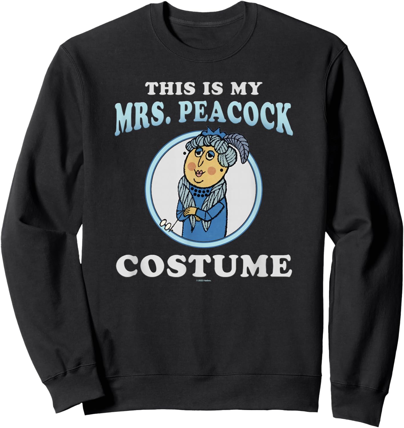 Clue This Is My Mrs. Peacock Costume Sweatshirt - Sweatshirt | Black