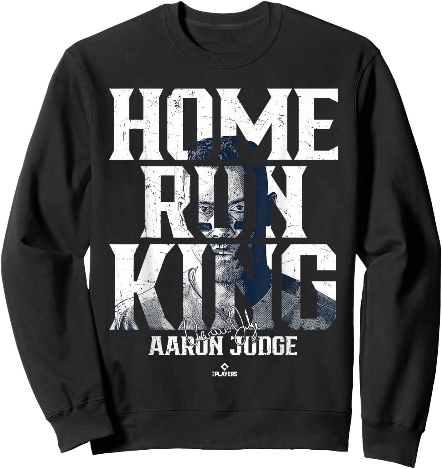 Home Run King Portrait Aaron Judge New York MLBPA Sweatshirt - Sweatshirt | Black
