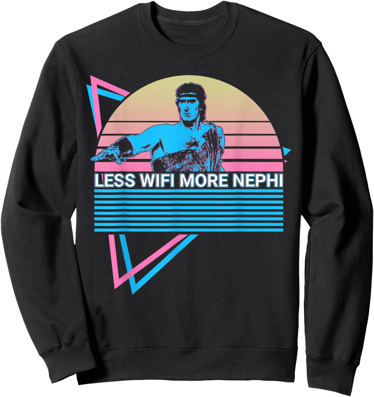 Mormon LDS Missionary Less WiFi More Nephi Sweatshirt - Sweatshirt | Black