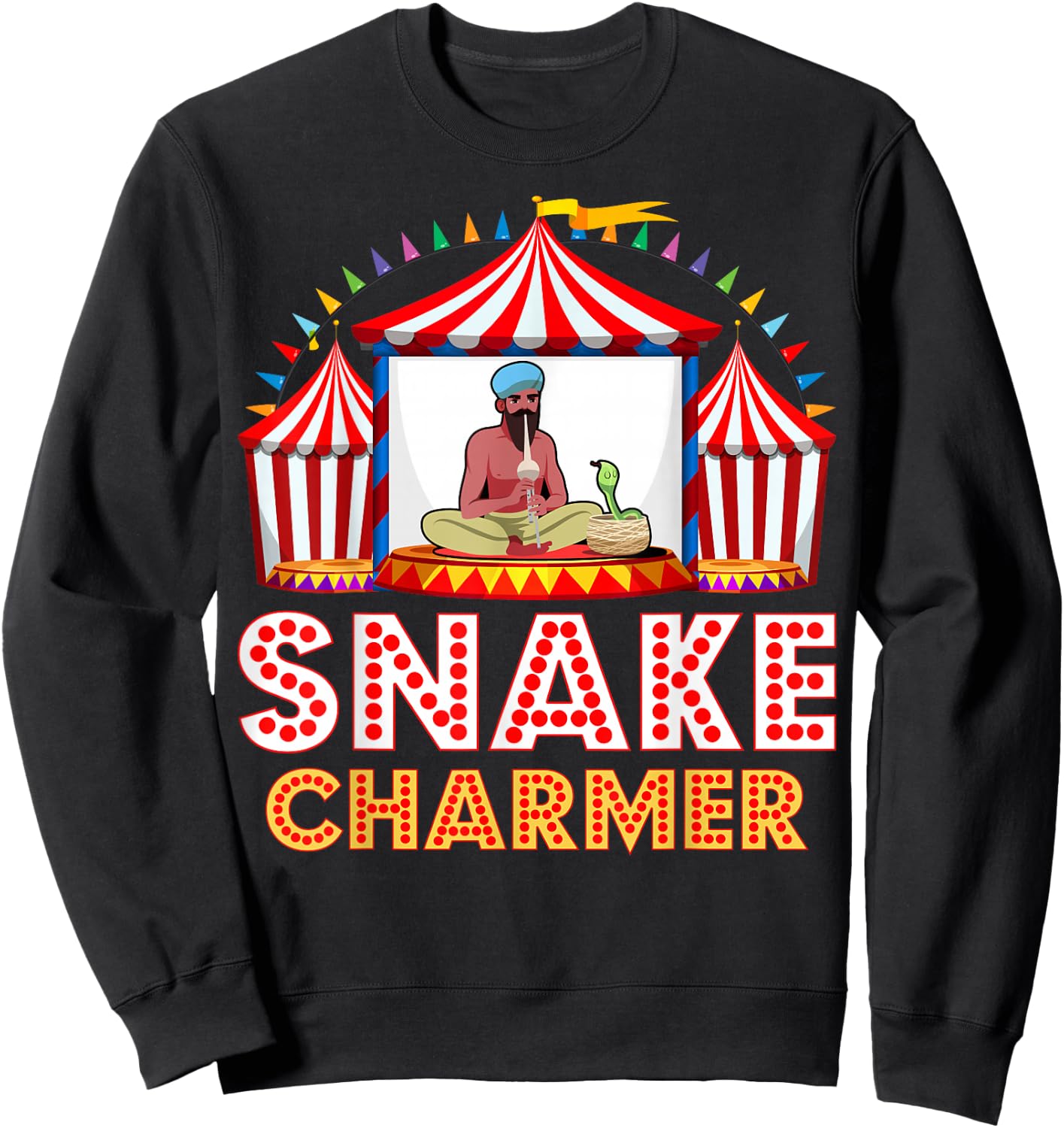 Carnival Event Circus Staff Animal Trainer Snake Charmer Sweatshirt - Sweatshirt | Black
