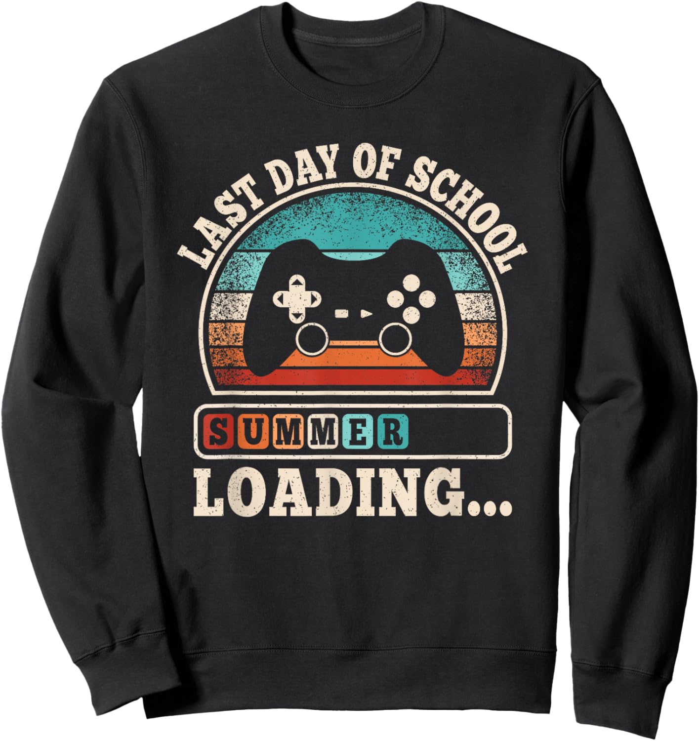 Funny Last Day Of School Gaming Teacher Student Boys Kids Sweatshirt - Sweatshirt | Black