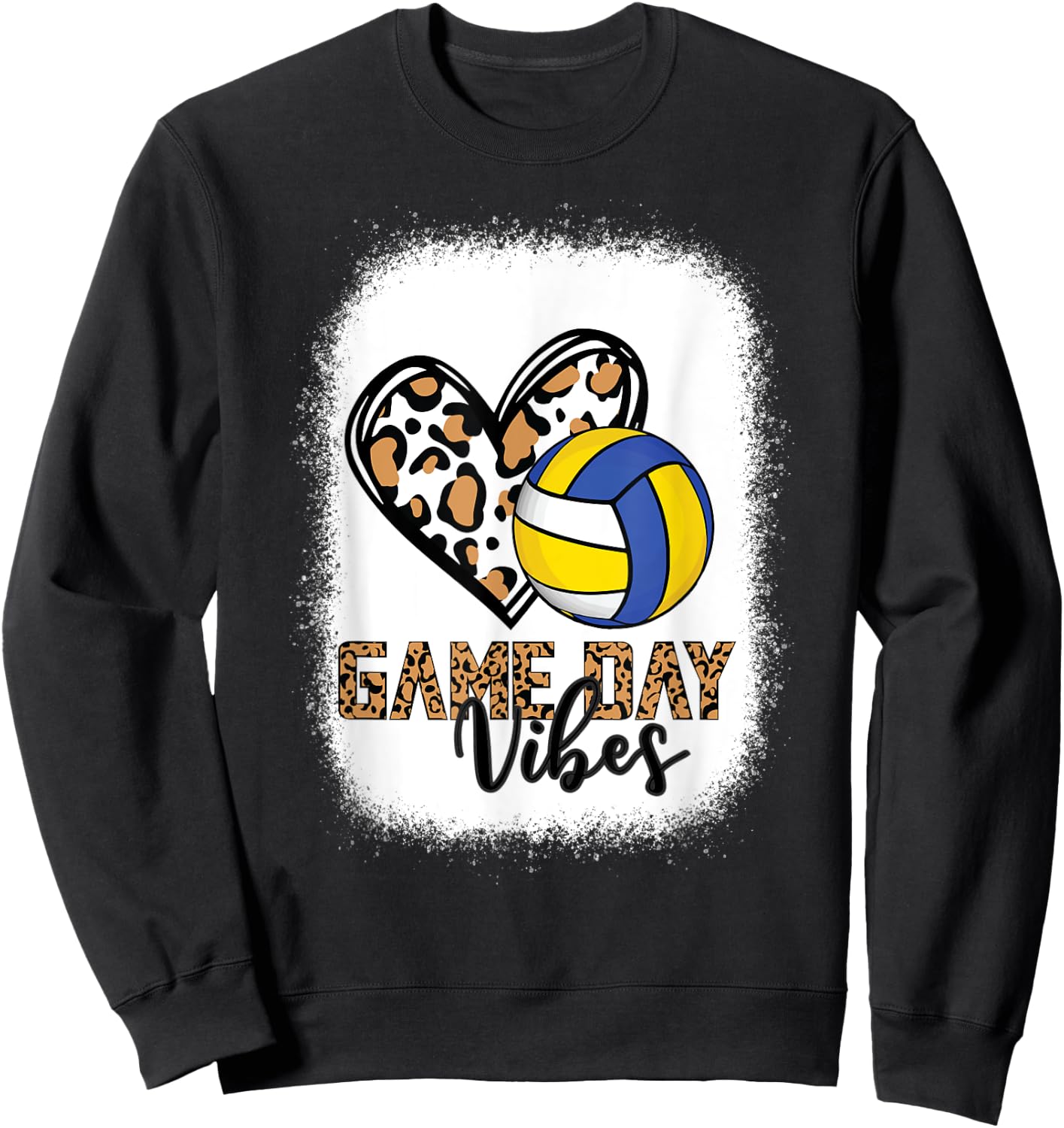 Game Day Vibes - VolleyBall Sweatshirt - Sweatshirt | Black