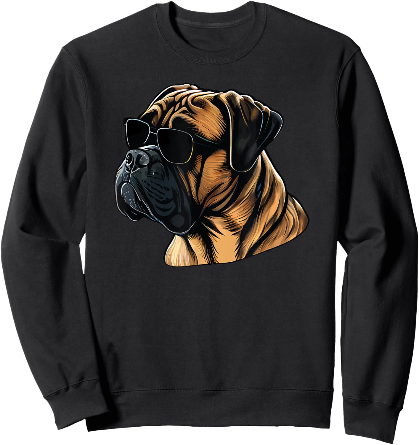 Dad Mom Cool Dog Sunglasses - Bullmastiff Women Sweatshirt - Sweatshirt | Black