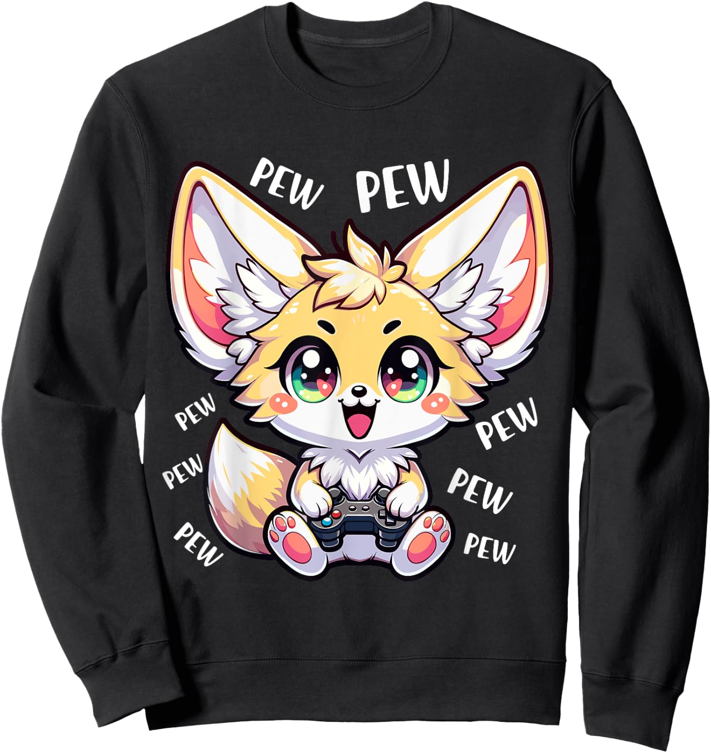 Fennec Fox Playing Video Games - Funny Gamer Boys Kids Sweatshirt - Sweatshirt | Black