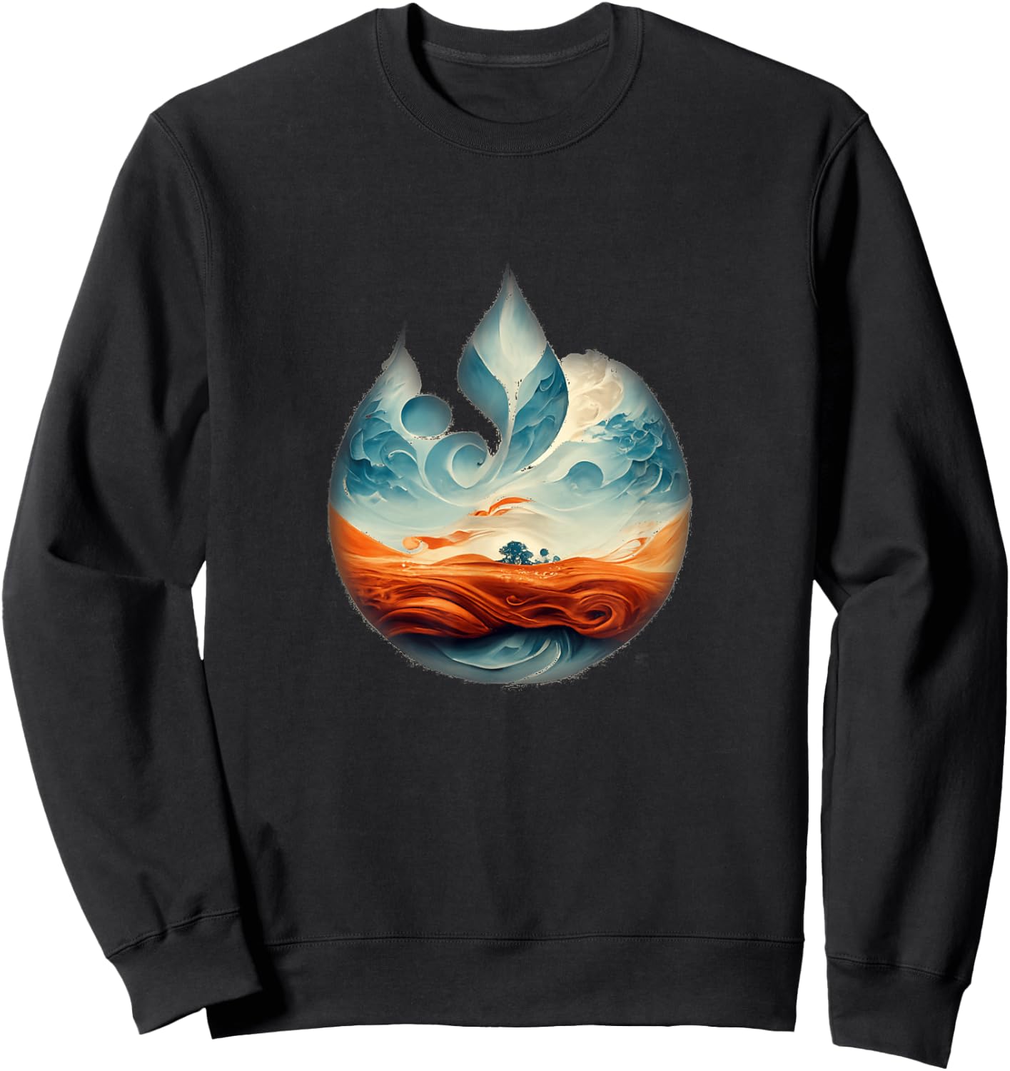 Logo of Water Fire Earth Wind Sweatshirt - Sweatshirt | Black