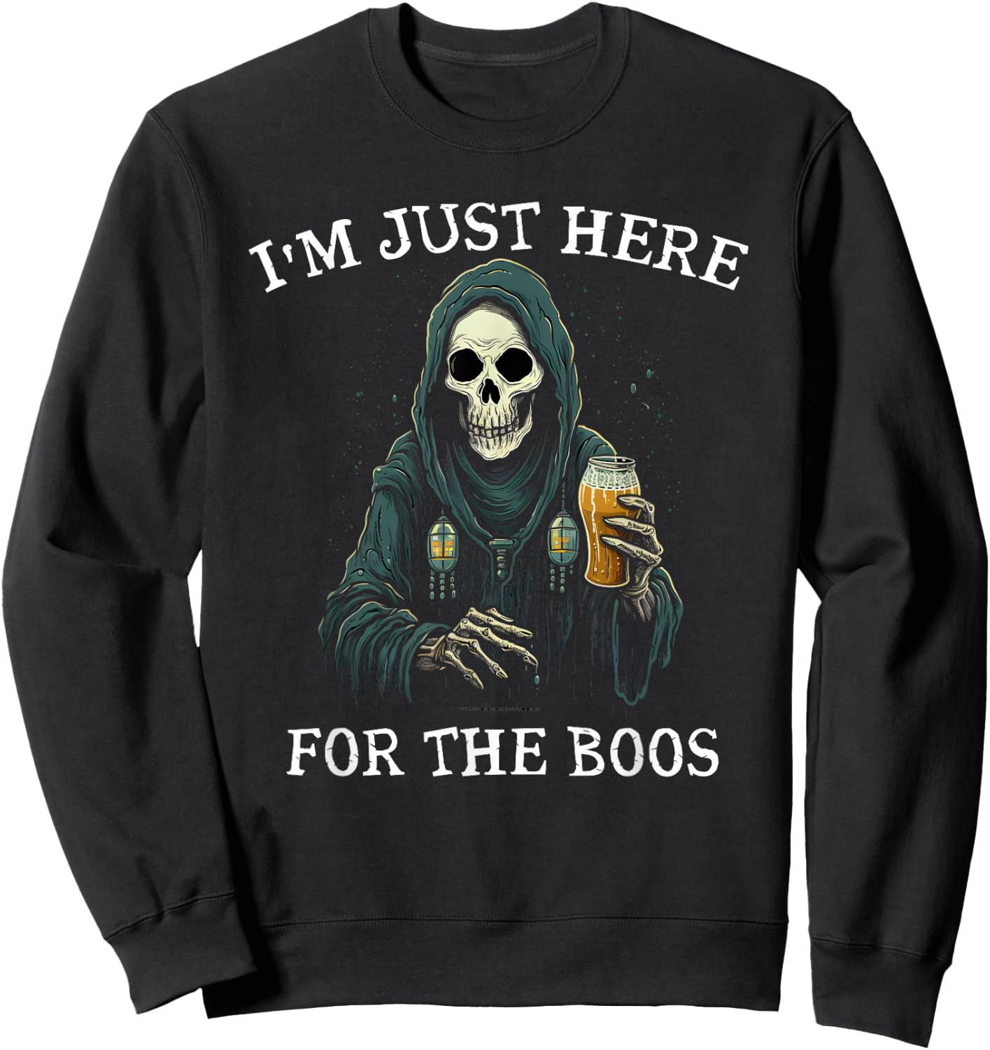 Funny Halloween I'm just here for the boos costume Sweatshirt - Sweatshirt | Black