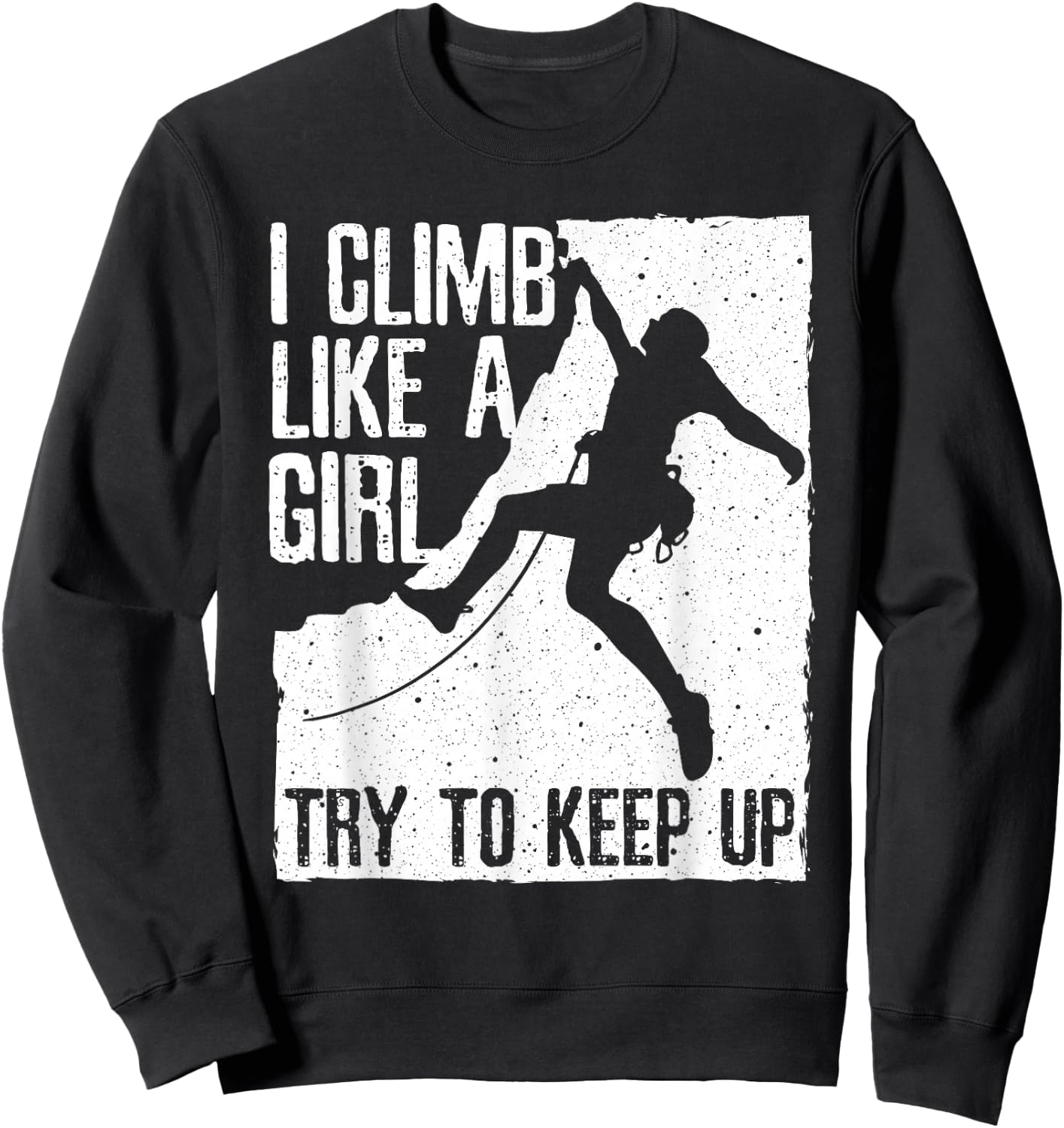 Cool Rock Climbing Design Girls Kids Climb Lovers Sweatshirt - Sweatshirt | Black