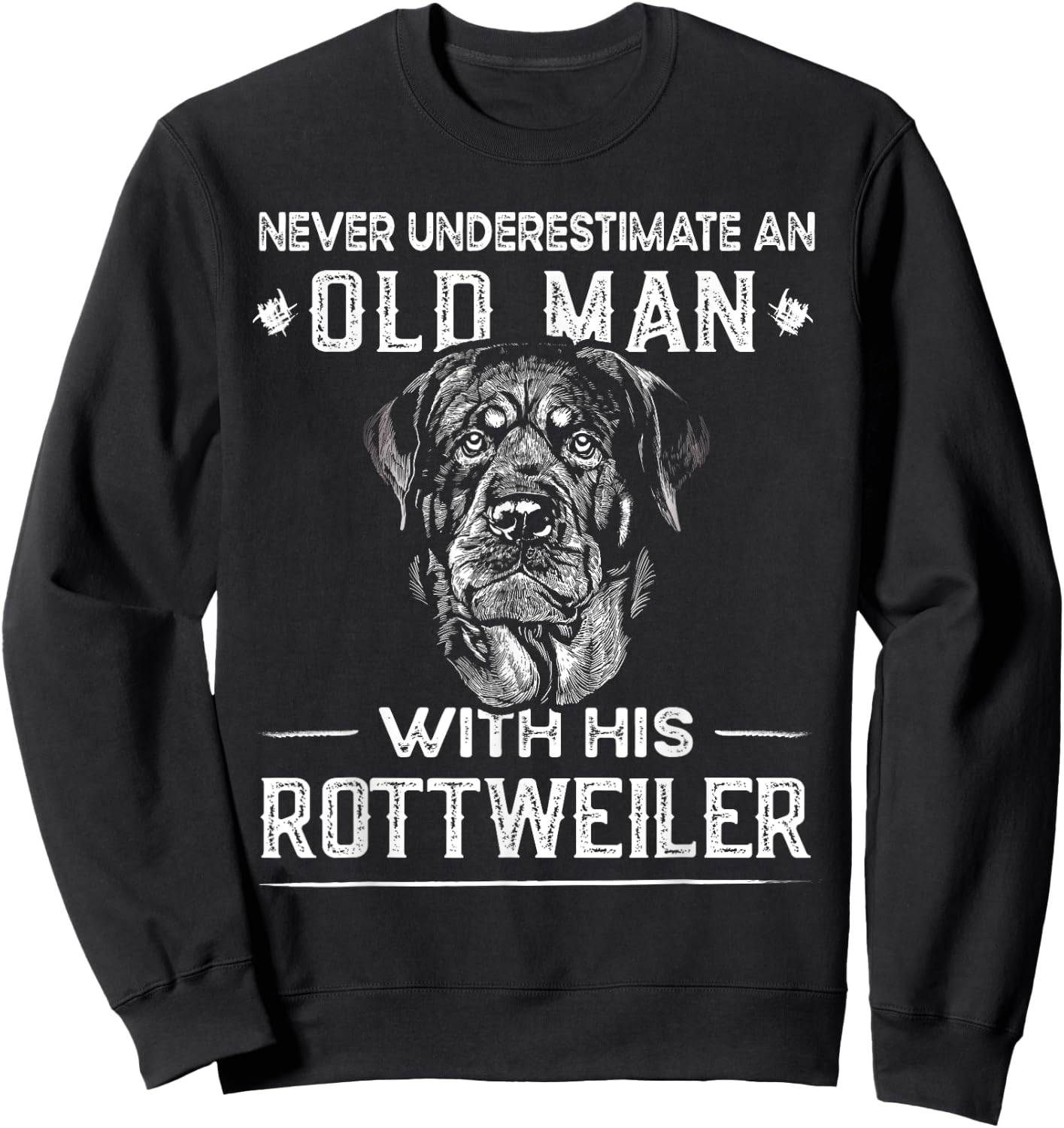 Funny Rotti - Best Dog Dad Ever - Rottweiler Men Sweatshirt - Sweatshirt | Black