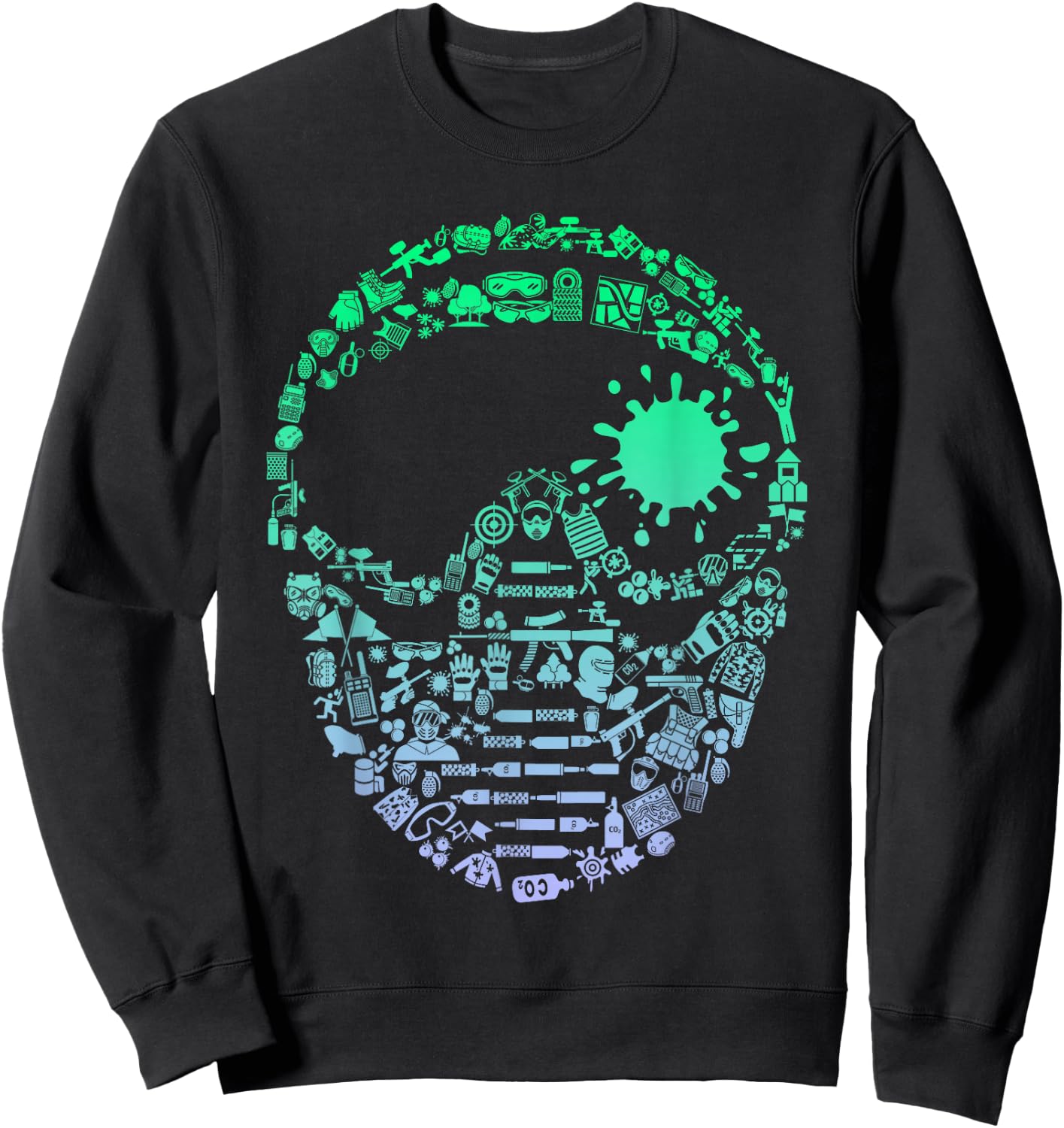 Paintball Shirt Paintball Party Gear Accessories Paintball Sweatshirt - Sweatshirt | Black