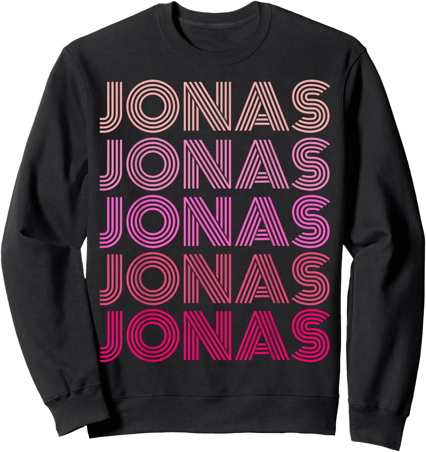 Jonas Vintage Retro Pink Sweatshirt - Sweatshirt | Black