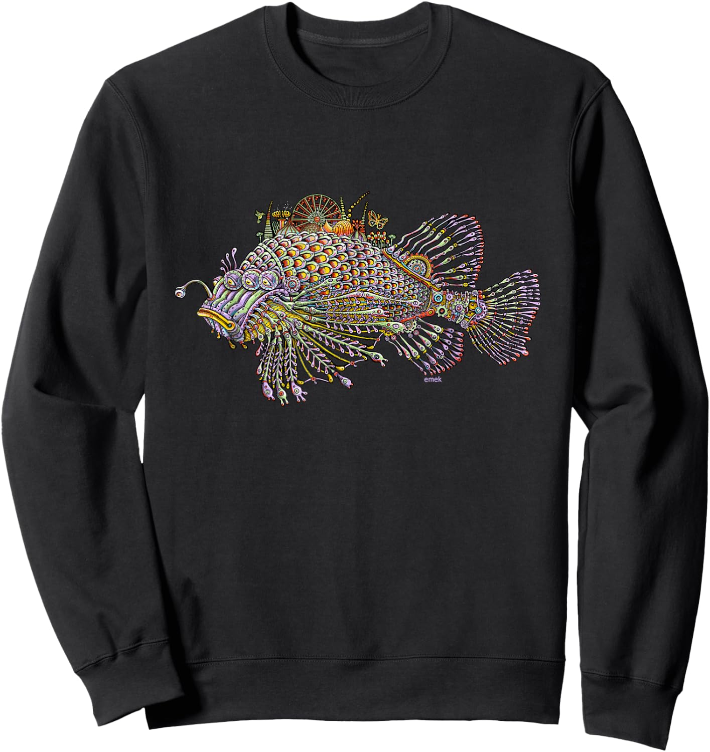 Fish - by Emek Artman Sweatshirt - Sweatshirt | Black