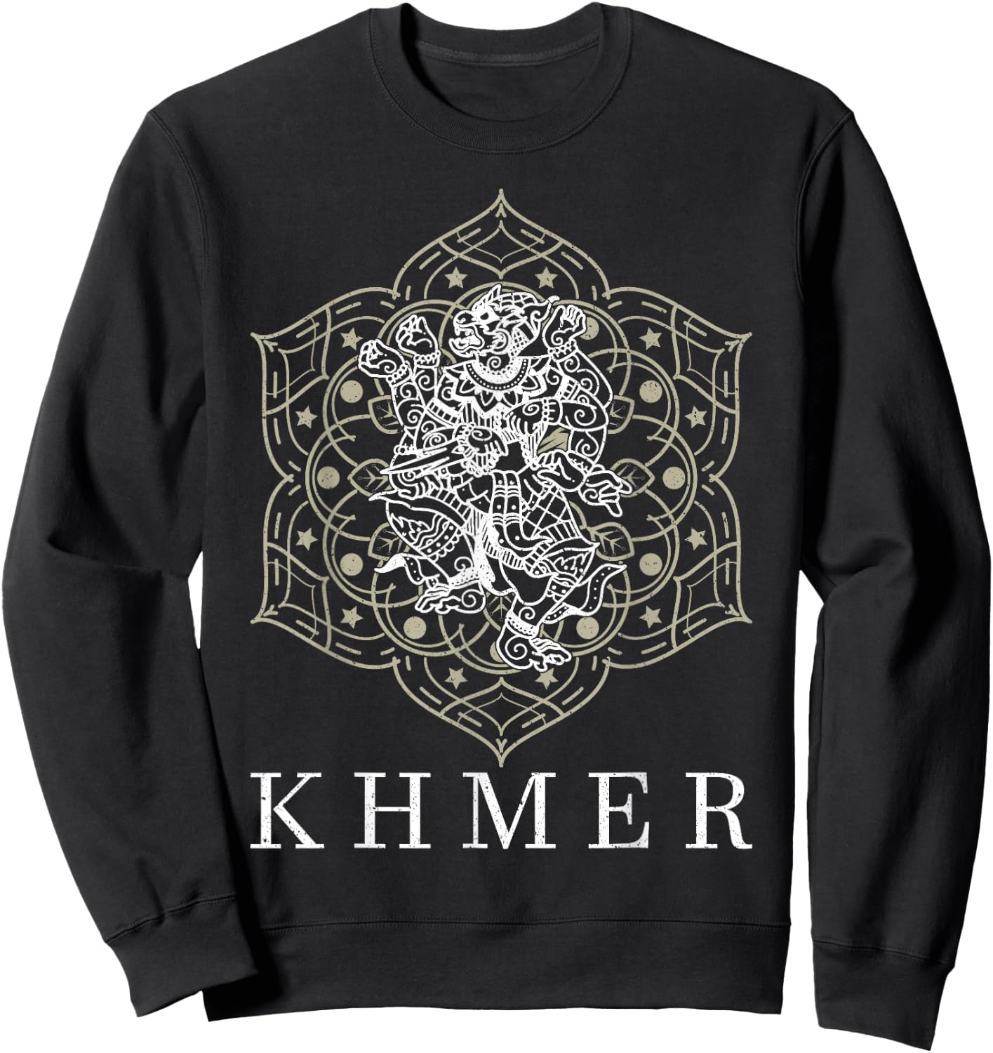 Hanuman Hindu Hinduism Khmer Cambodia Ramayana Mahabharata Sweatshirt - Sweatshirt | Black