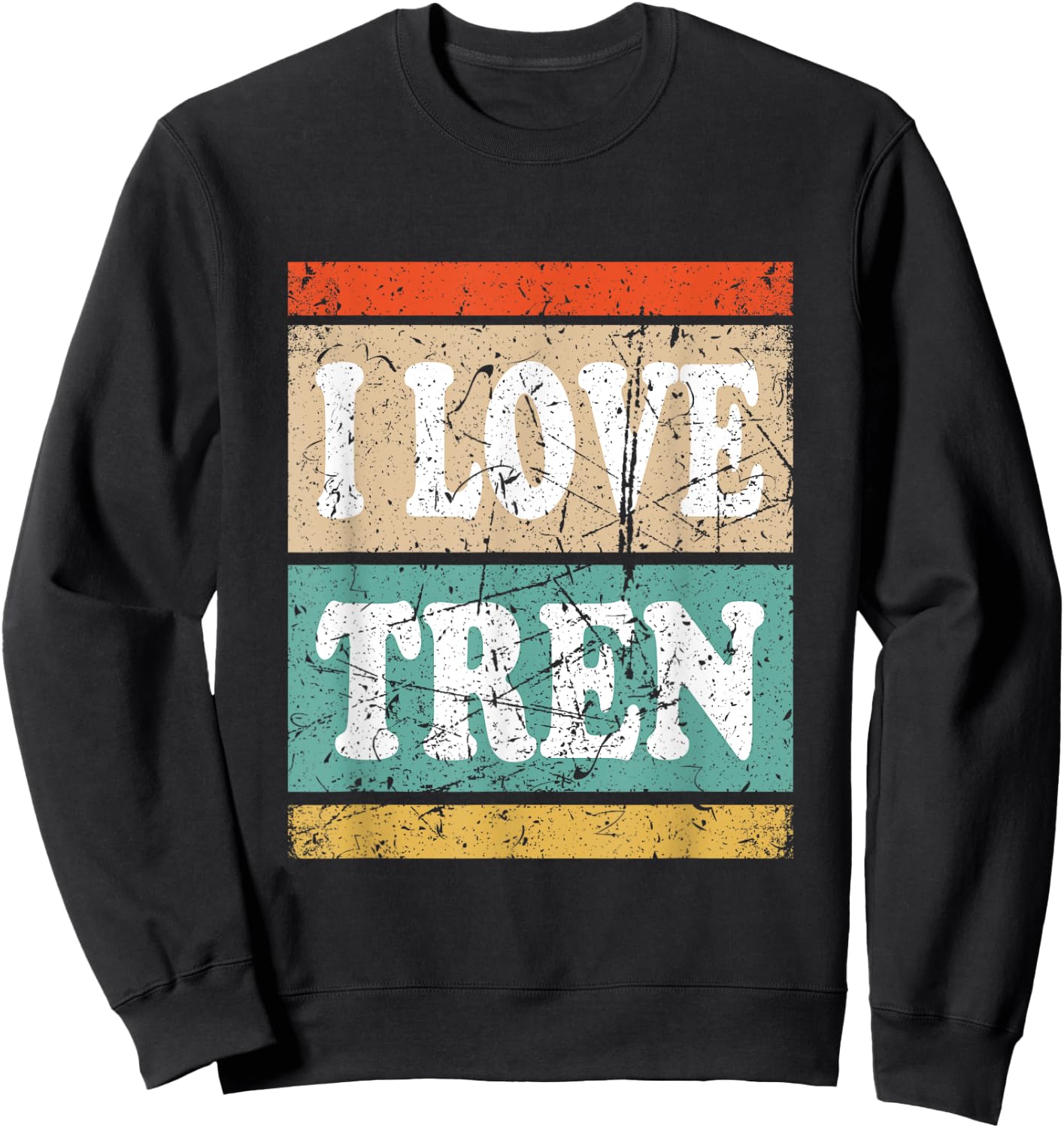 I Love Tren I Heart Tren Steroids Body Builder Funny Gym Sweatshirt - Sweatshirt | Black