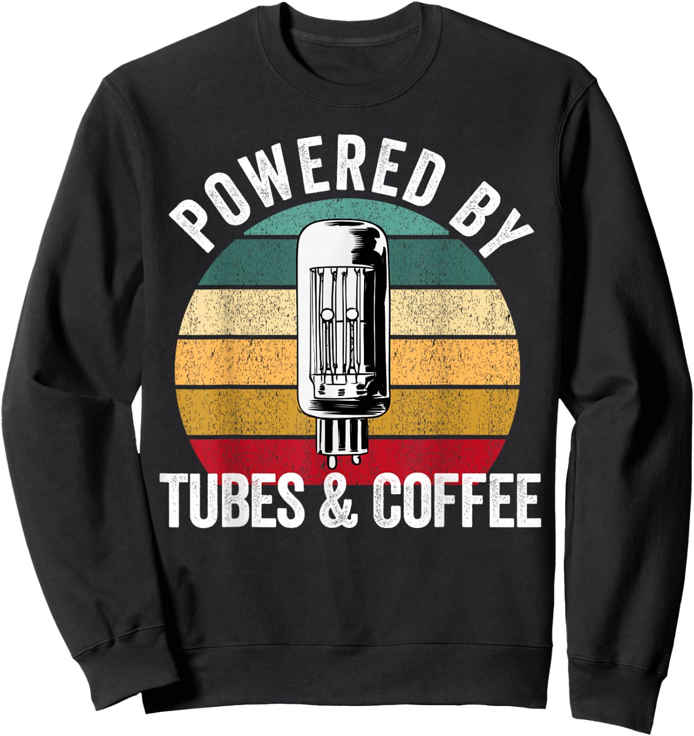Vacuum tube Amp Amplifier Analog Audio Electron Valve Guitar Sweatshirt - Sweatshirt | Black