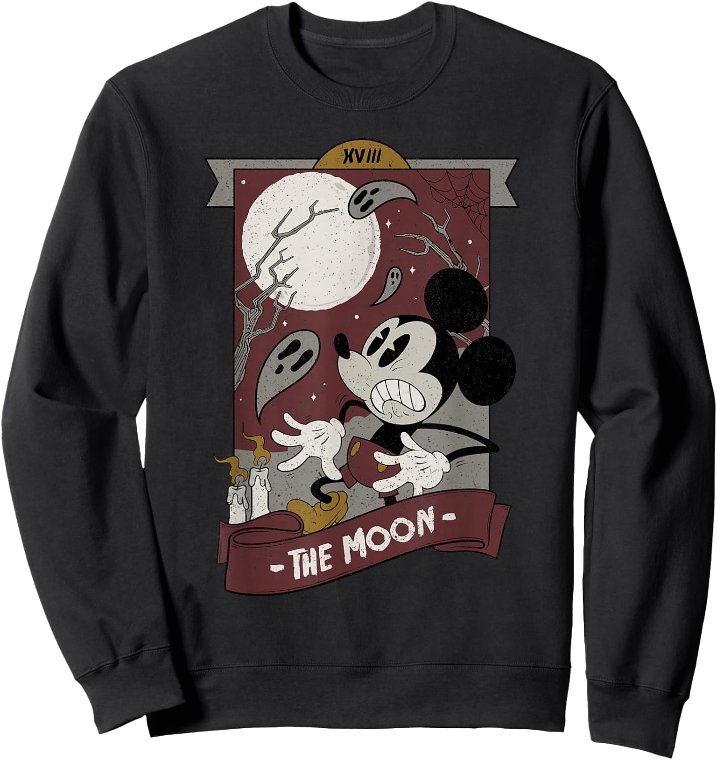 Disney Mickey and Friends Halloween Mickey Spooky Tarot Sweatshirt - Sweatshirt | Black